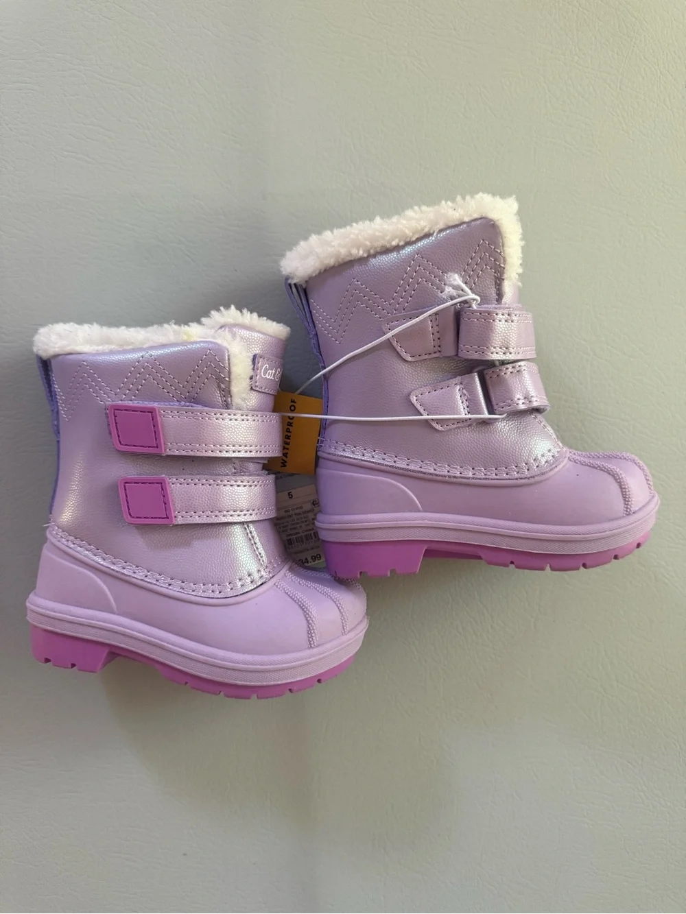 Cat & Jack Kids Girls Purple Snow Boots Waterproof Sizes 5 Toddler - New w Tags